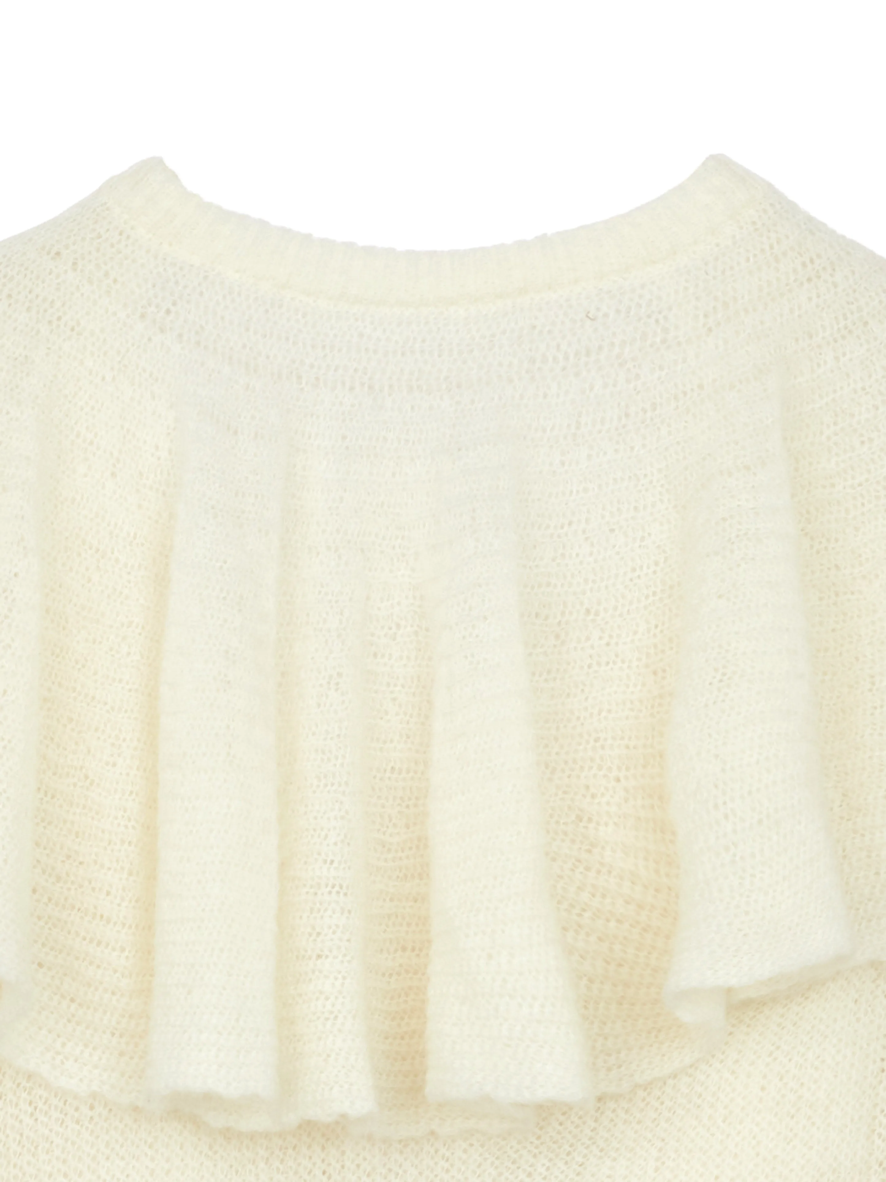 LOOSE FRILL KNIT TOP