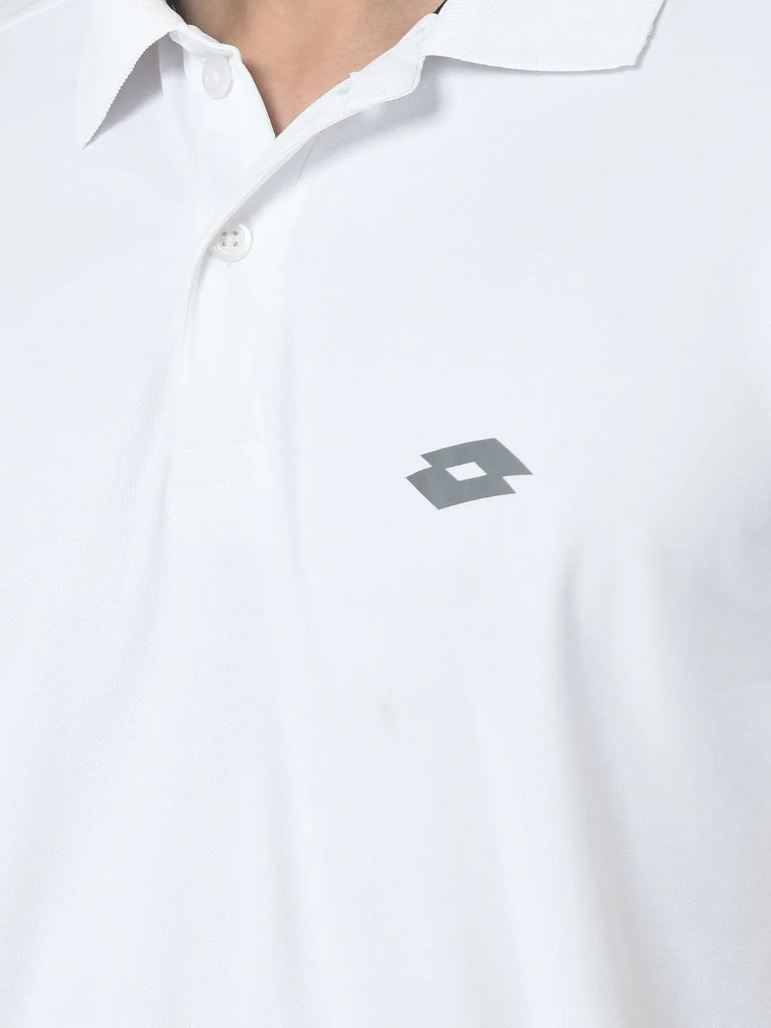 Lotto Men White Basic Bb Polo