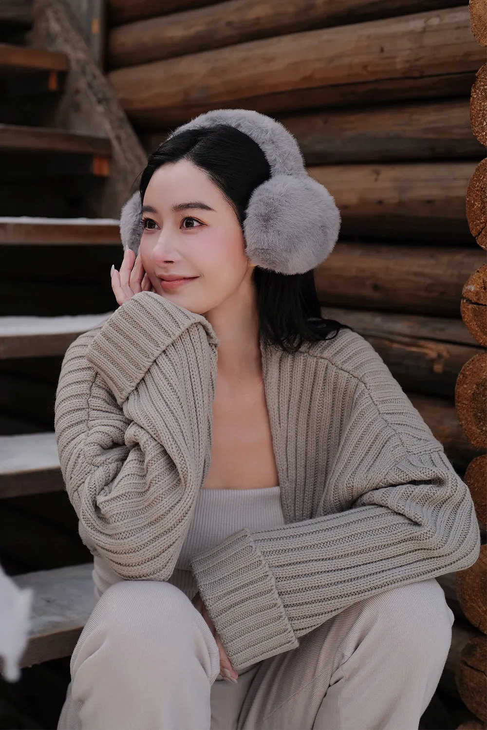 暖暖粗針織罩衫<br>Chunky Knit Shrug