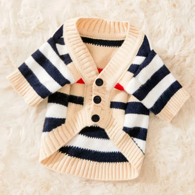 Luxury Striped Sweater for Small Pets - Chihuahua, Bichon Frise, and Cats