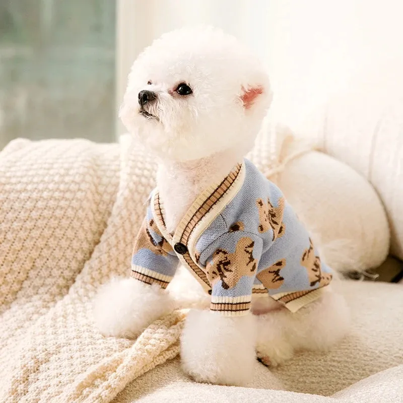 Luxury Striped Sweater for Small Pets - Chihuahua, Bichon Frise, and Cats