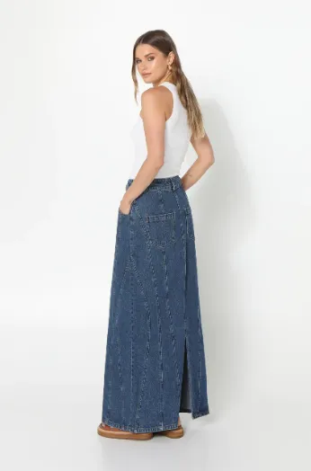 Madison The Label Carissa Skirt | Denim