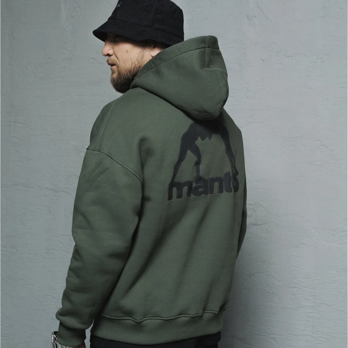 Manto Label Oversize Hoodie Khaki