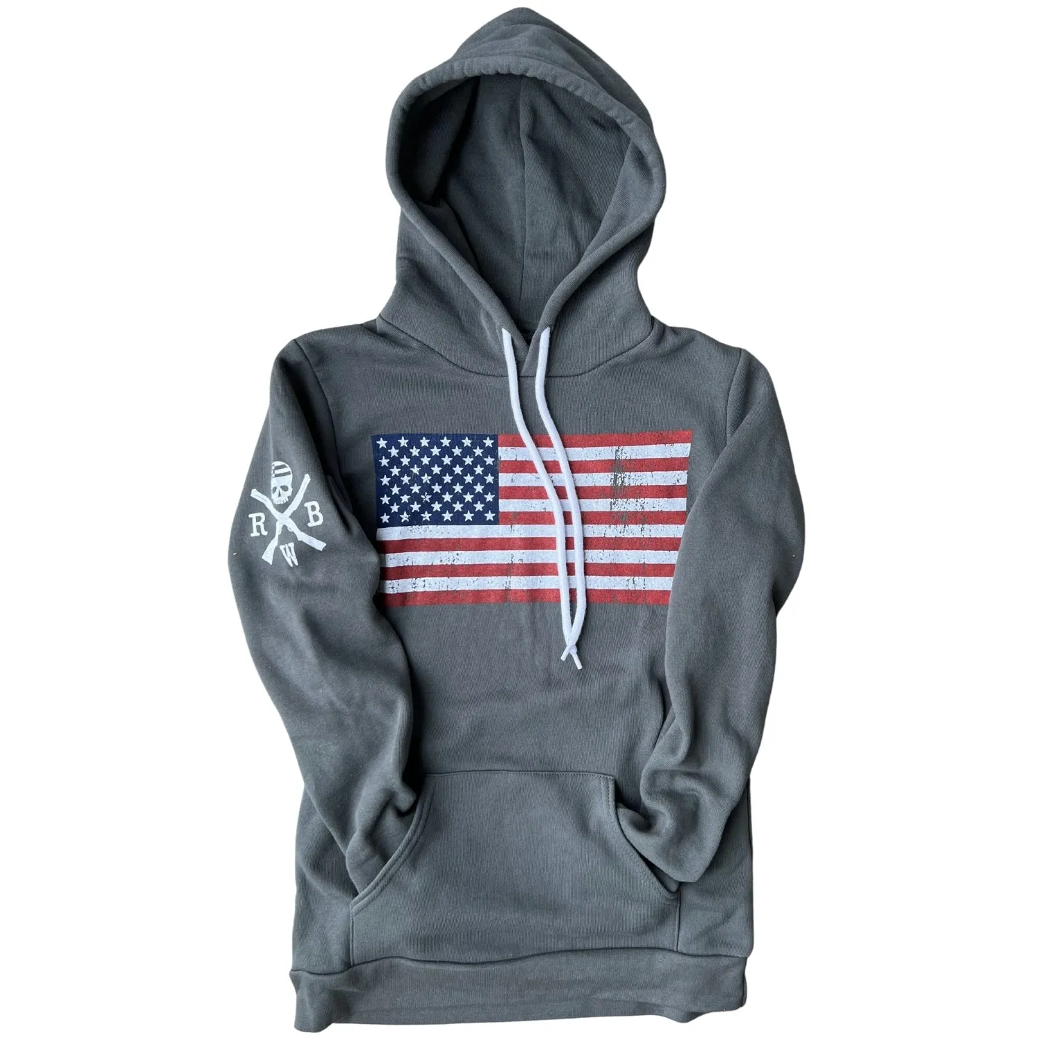 Men's Red White & Blue American Flag Hooded Sweatshirt