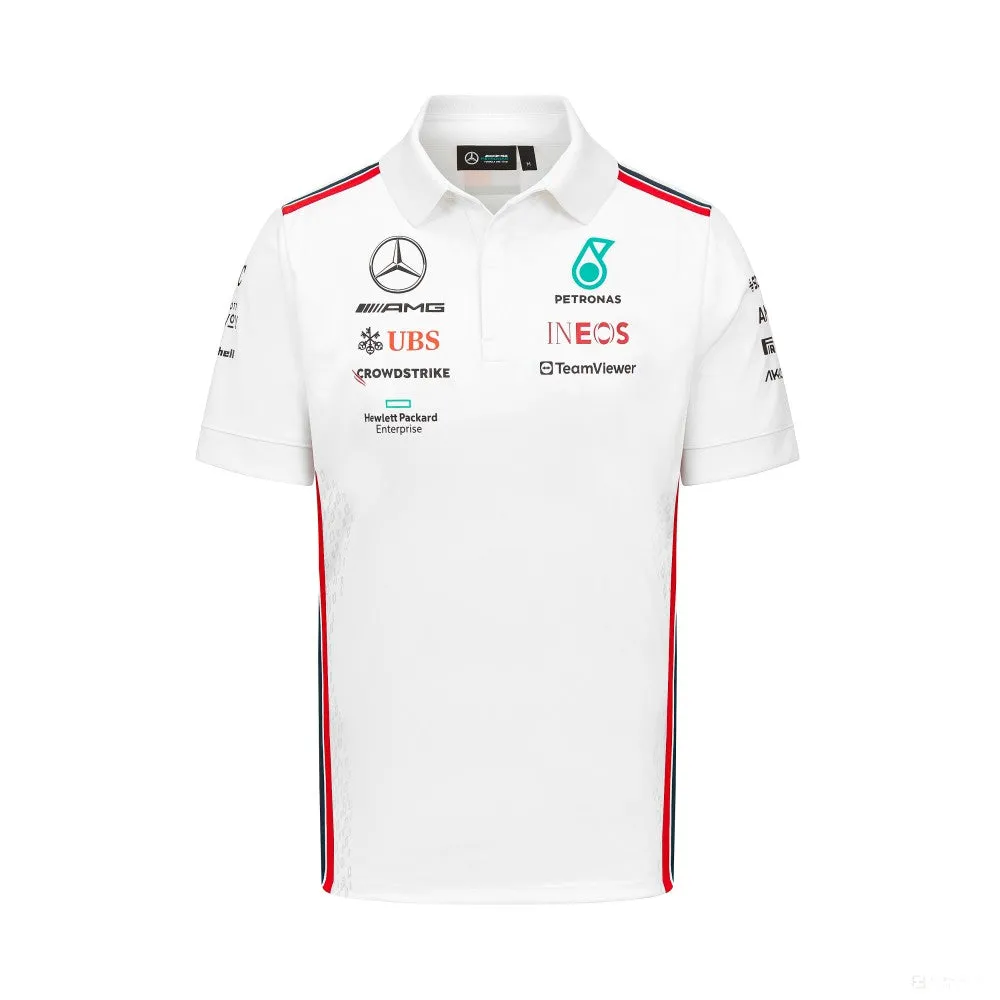 Mercedes Team Mens Polo, White, 2023