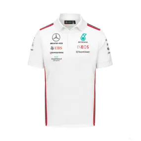 Mercedes Team Mens Polo, White, 2023