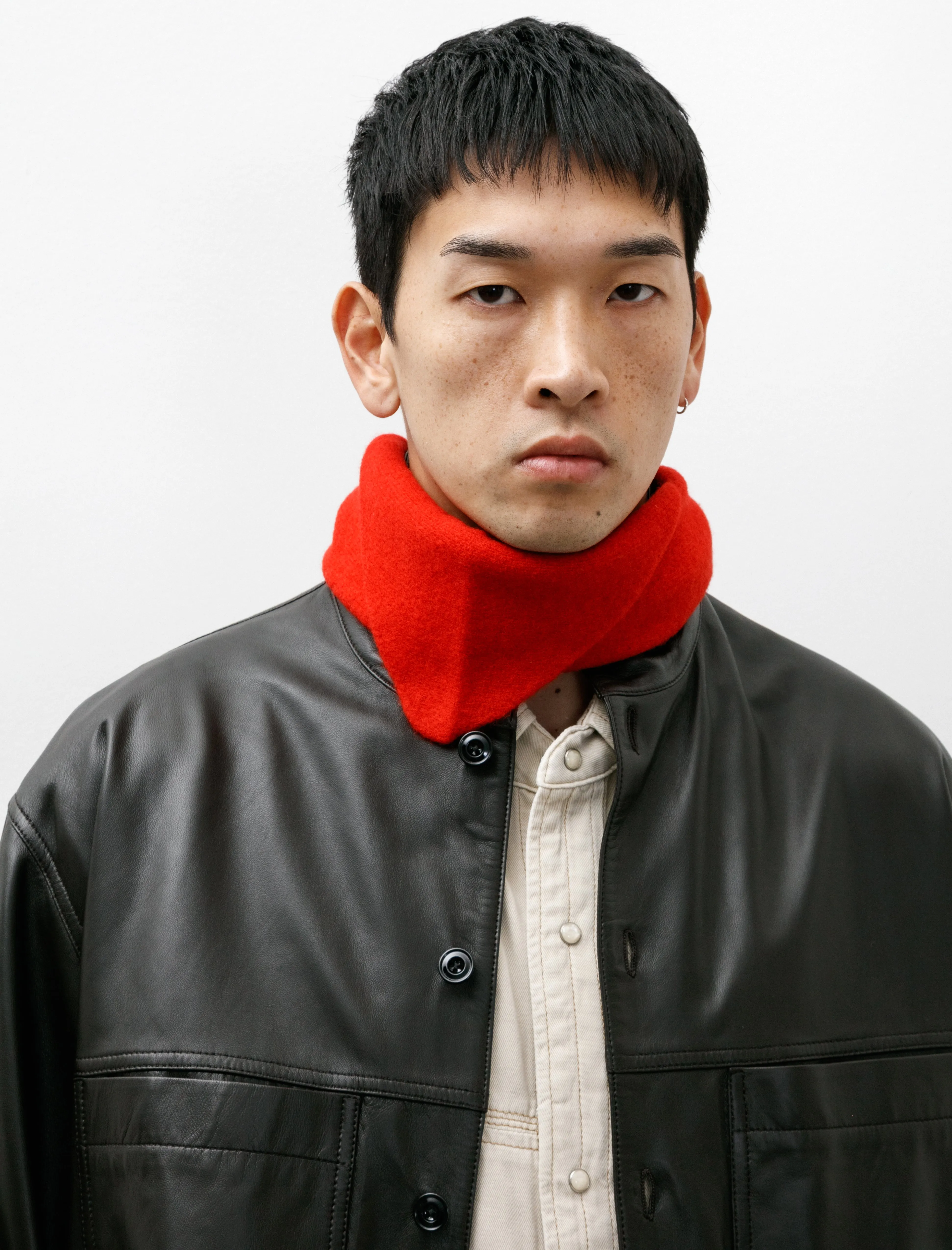 MHL Scout Scarf Lambswool Sports Red