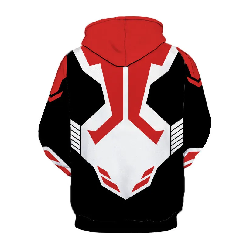 Mighty Morphin Power Rangers Costume 3D Printed Hoodies Long Sleeve Pullover Halloween Hoodie