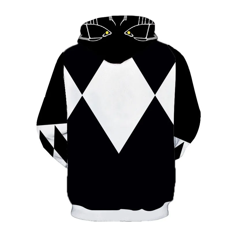 Mighty Morphin Power Rangers Costume 3D Printed Hoodies Long Sleeve Pullover Halloween Hoodie