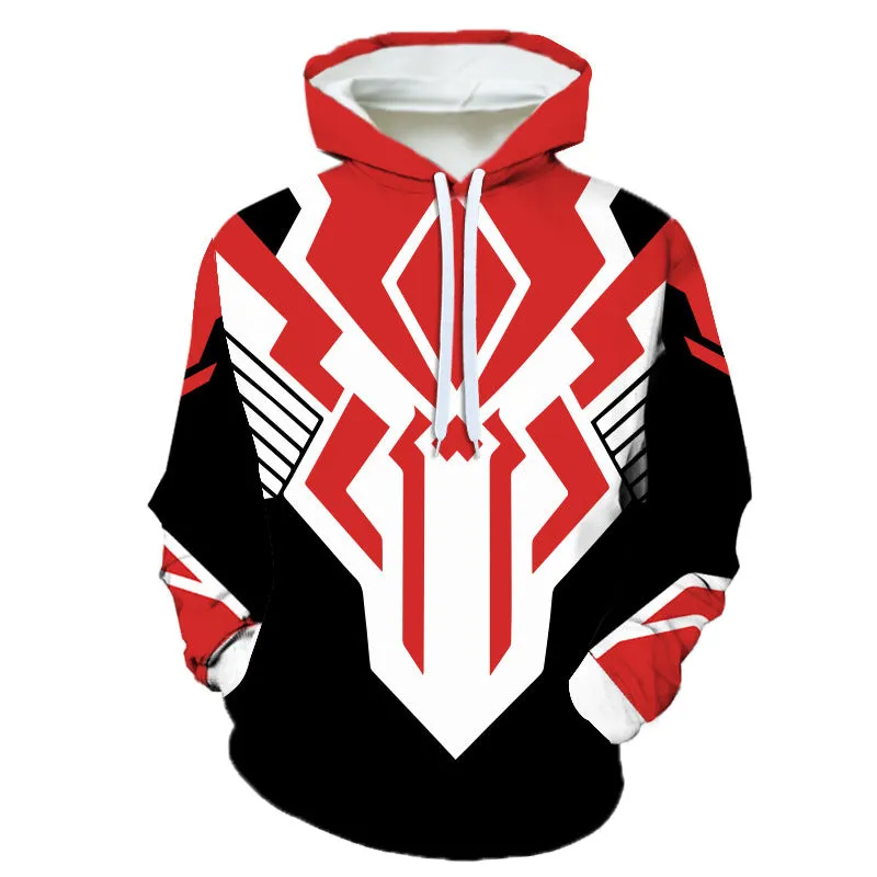 Mighty Morphin Power Rangers Costume 3D Printed Hoodies Long Sleeve Pullover Halloween Hoodie