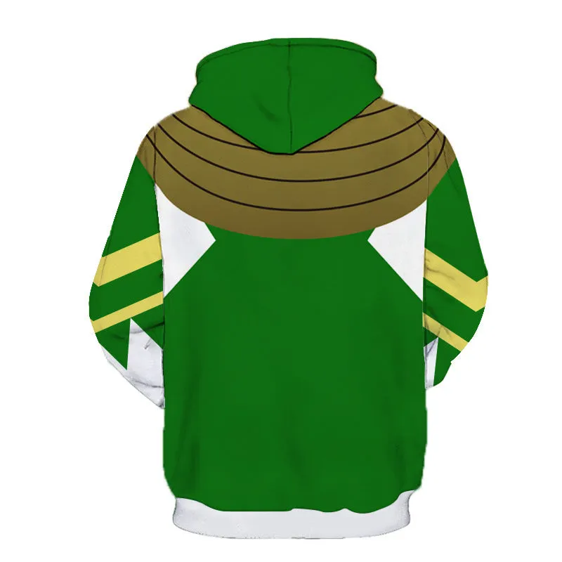 Mighty Morphin Power Rangers Costume 3D Printed Hoodies Long Sleeve Pullover Halloween Hoodie