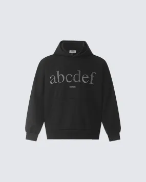 Minimalist Embroidered Letter Hoodie