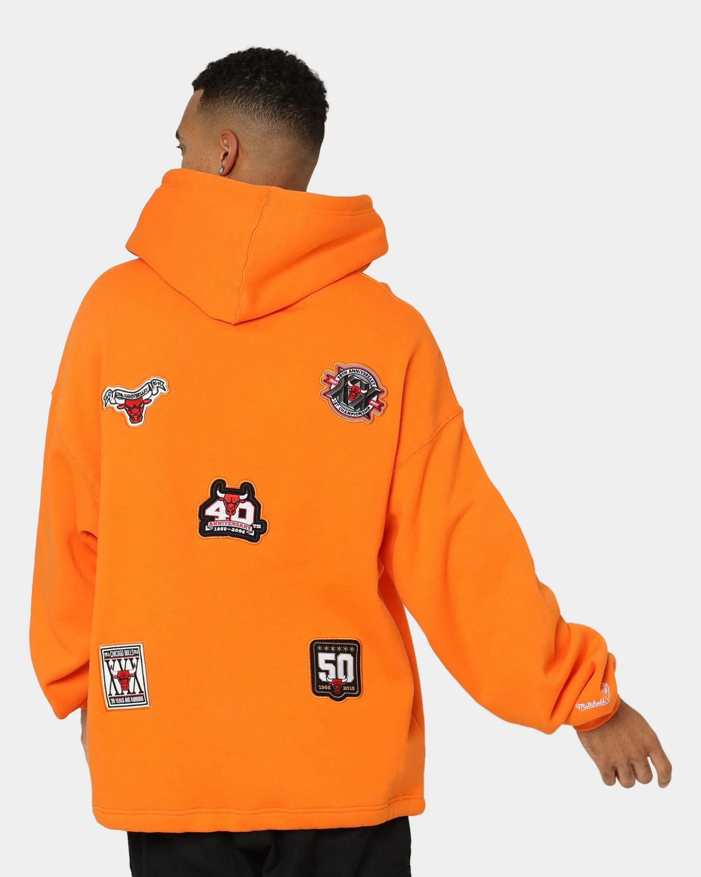 Mitchell & Ness Chicago Bulls Anniversary Hoodie Orange