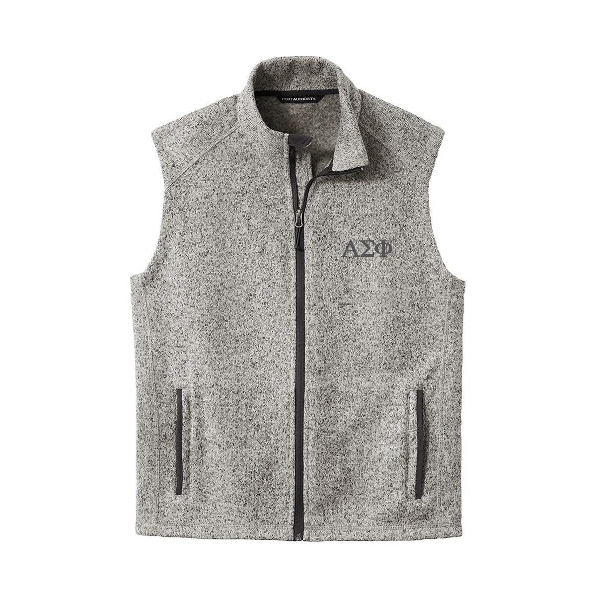 New! Alpha Sig Heather Grey Vest