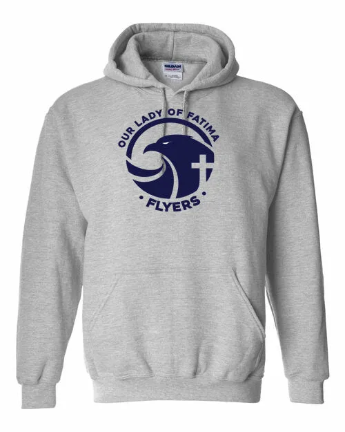 *NEW SCHOOL LOGO* Our Lady of Fatima Spirit Wear Adult Hoodie (Grey)