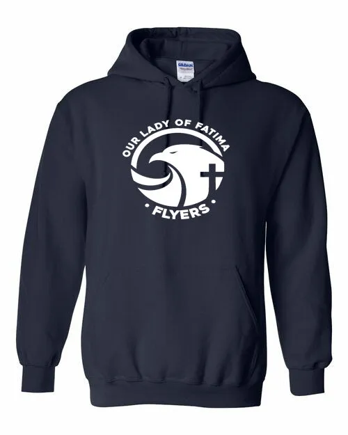 *NEW SCHOOL LOGO* Our Lady of Fatima Spirit Wear Adult Hoodie (Navy)