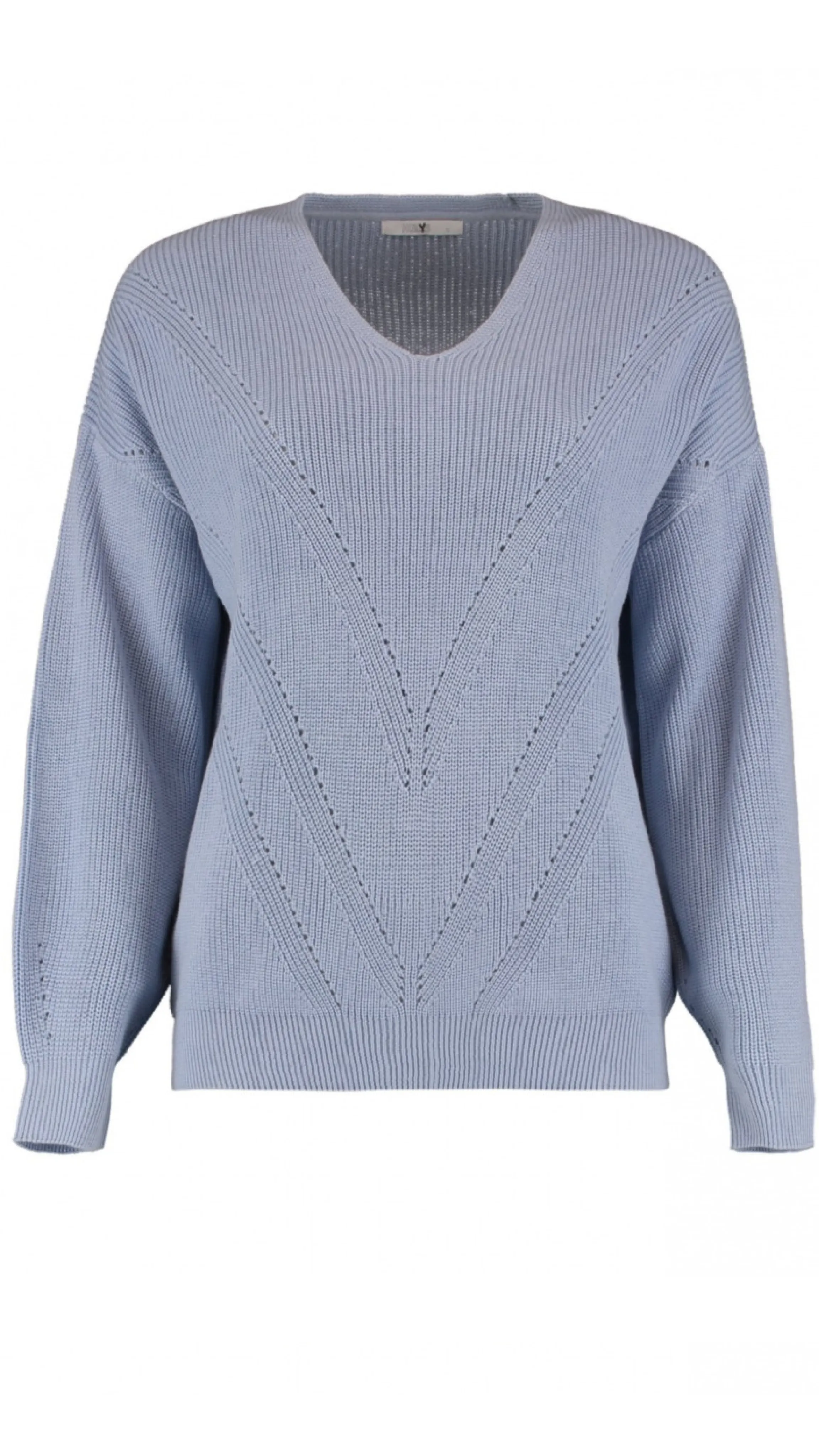 Nia Soft Blue Chevron Knit Jumper