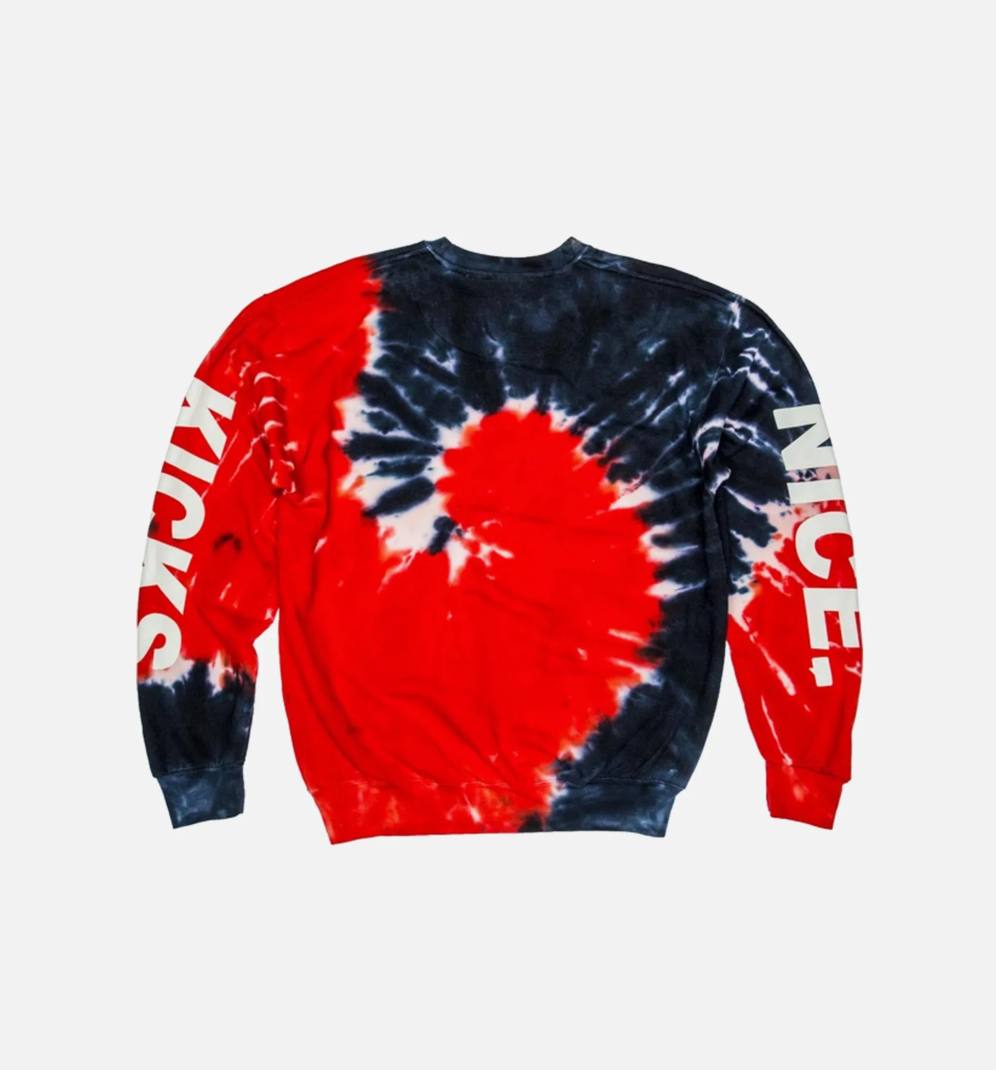 Nice Kicks Tie Dye Secret Crew Neck Men's Sweater - Blue/Red