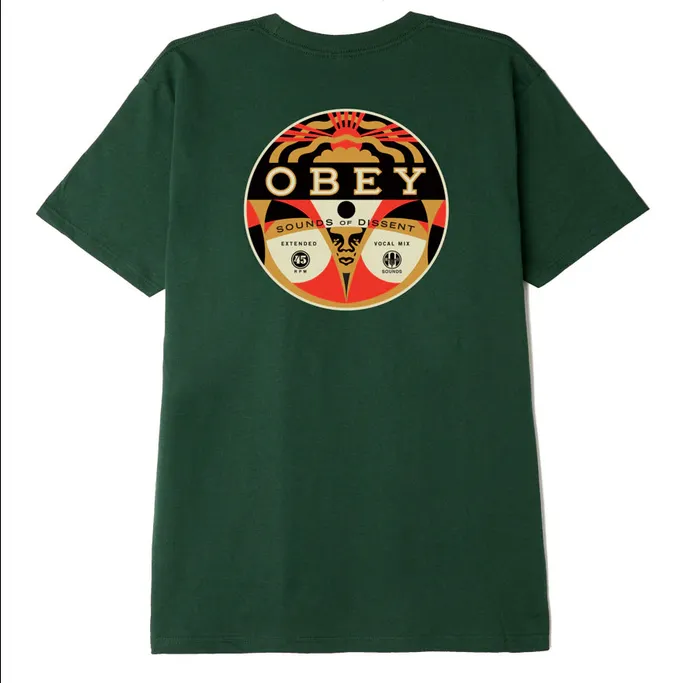 Obey T-shirt Sounds Of Dissent 45 Classic 165262982 forest green