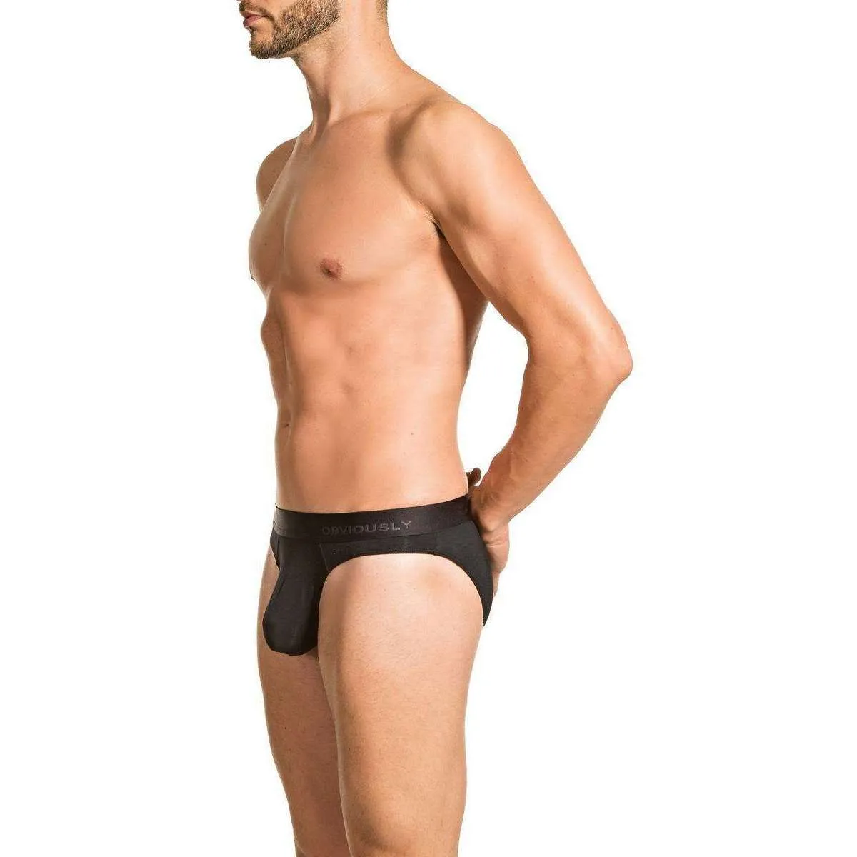 Obviously Primeman AnatoMAX Hipster Brief - Black