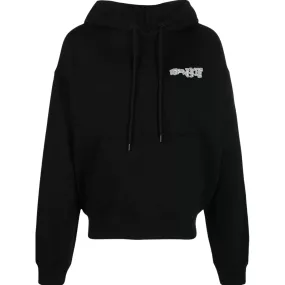 Off-White Carlos Arrow Logo Black Oversized Fit Hoodie