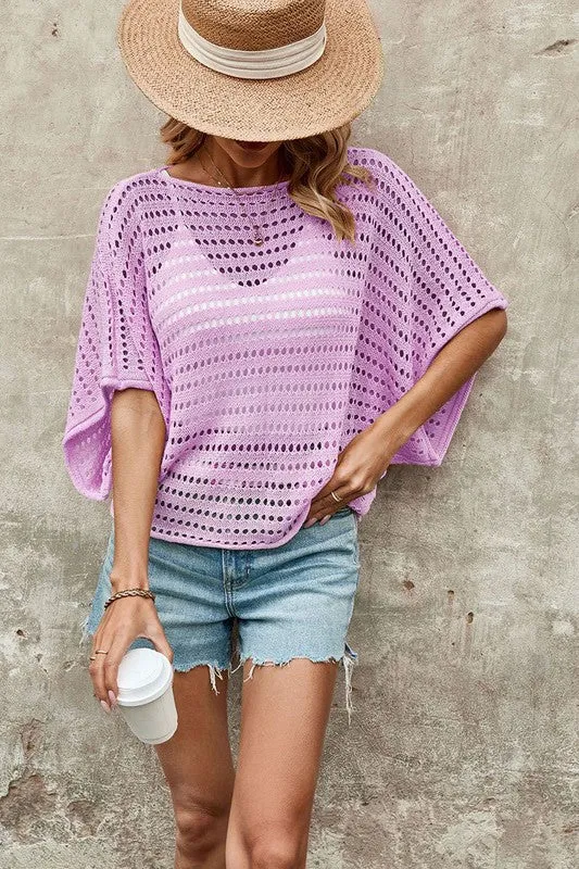 Open knit top