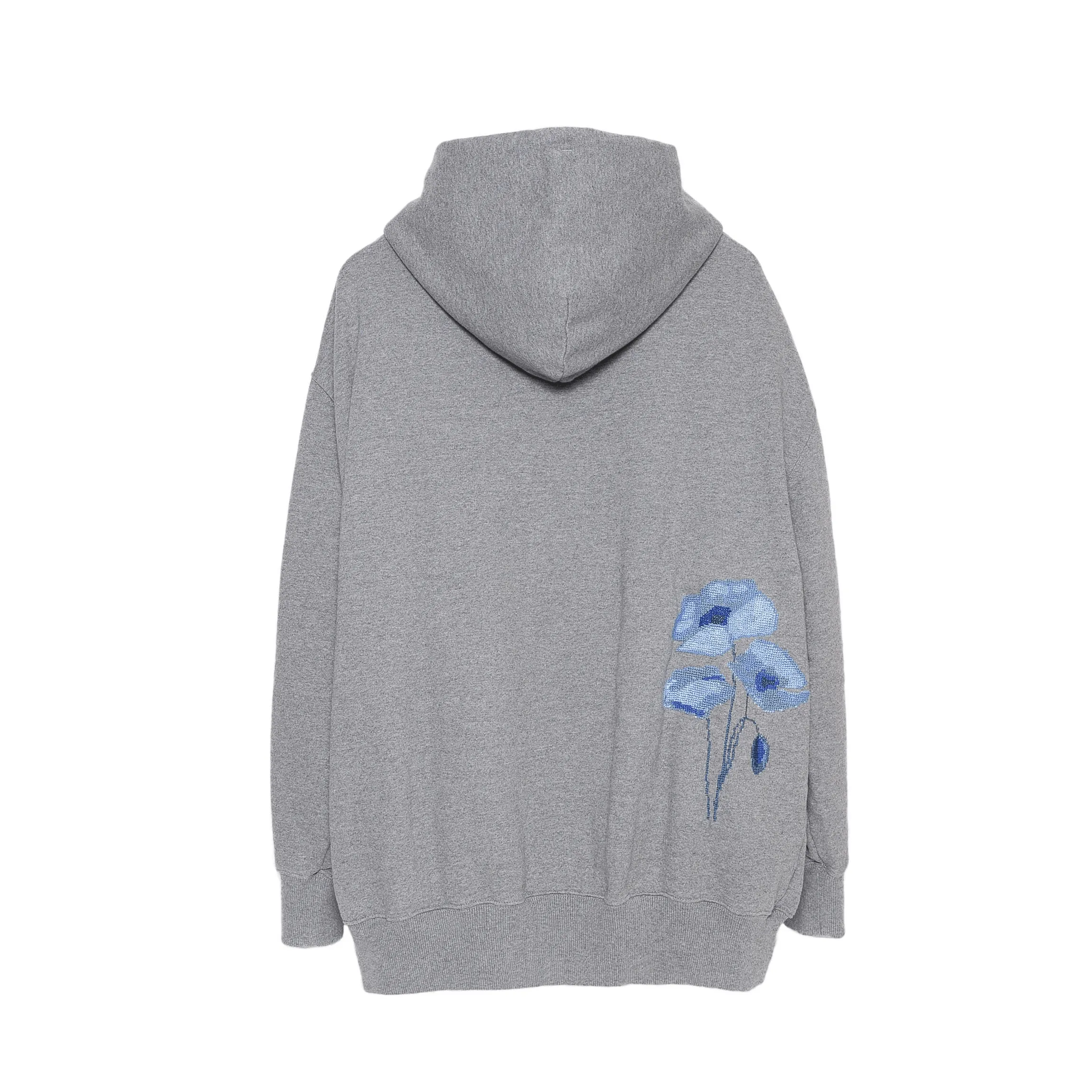 ORGANIC COTTON HOODIE GRAY POPPY