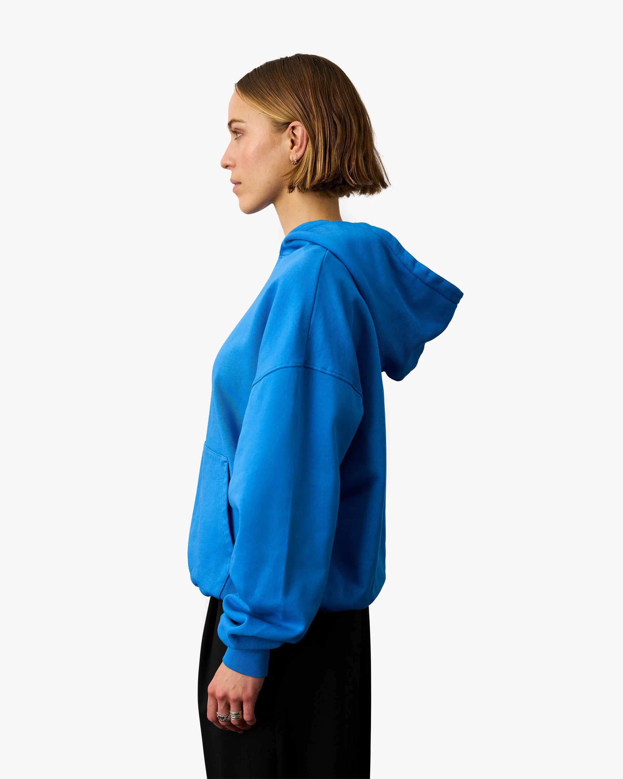 Organic Oversized Hood - Pacific Blue