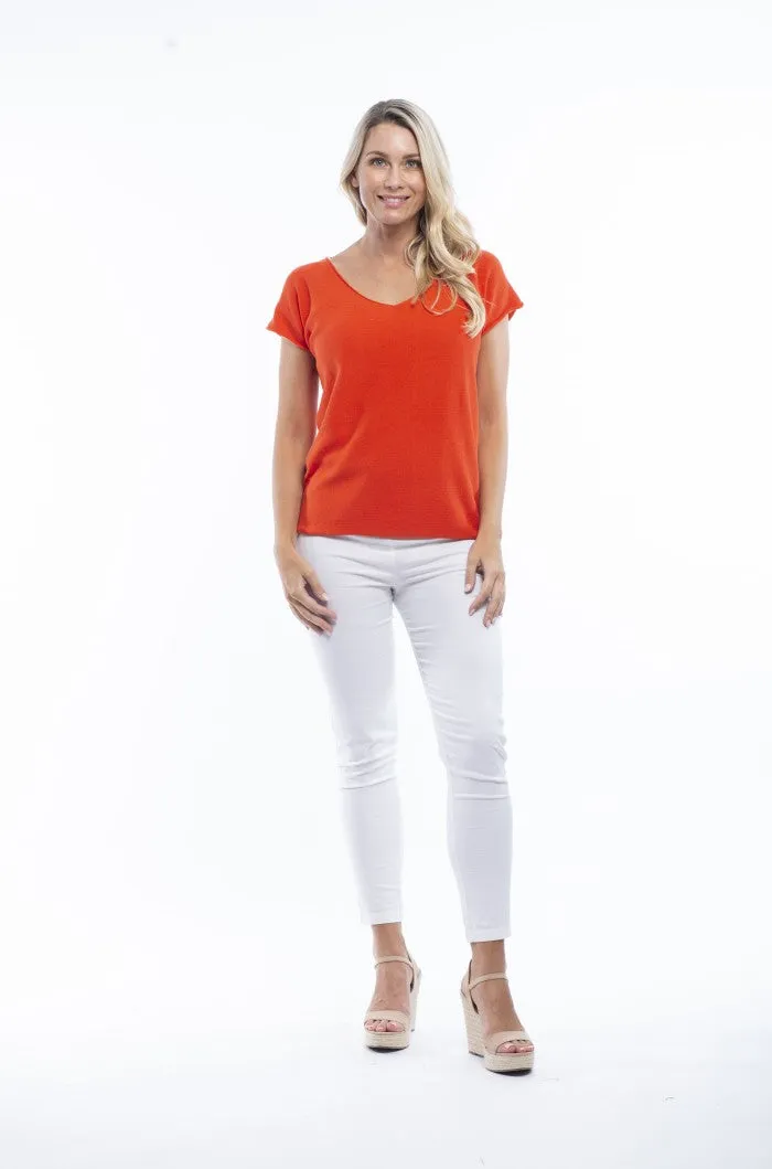 Orientique Cotton Knit Top (many Colours)