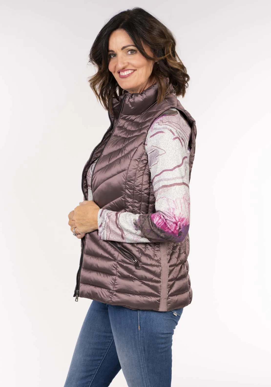 Padded Gilet - Plum