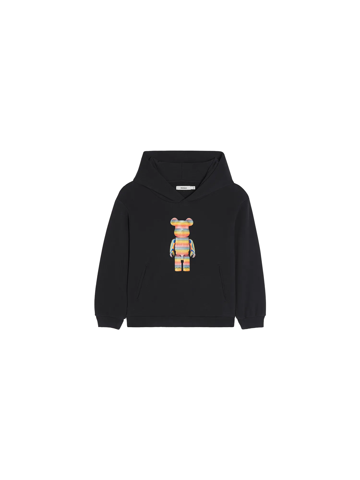 Pangaia x Haroshi BE@RBRICK™ Kids Hoodie—black