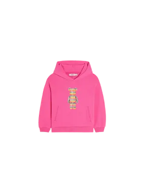 Pangaia x Haroshi BE@RBRICK™ Kids Hoodie—flamingo pink