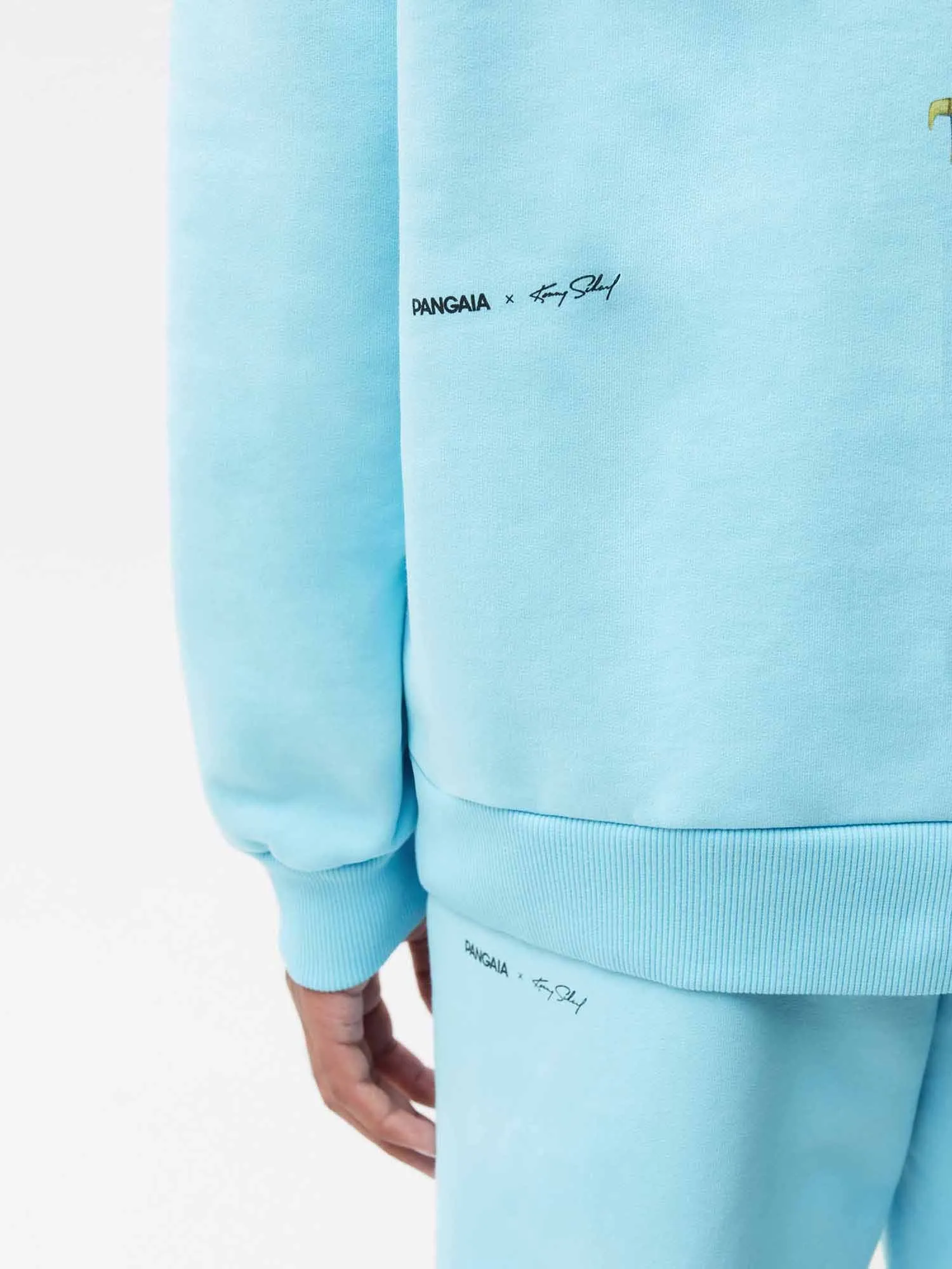 PANGAIA x Kenny Scharf Signature Hoodie—celestial blue