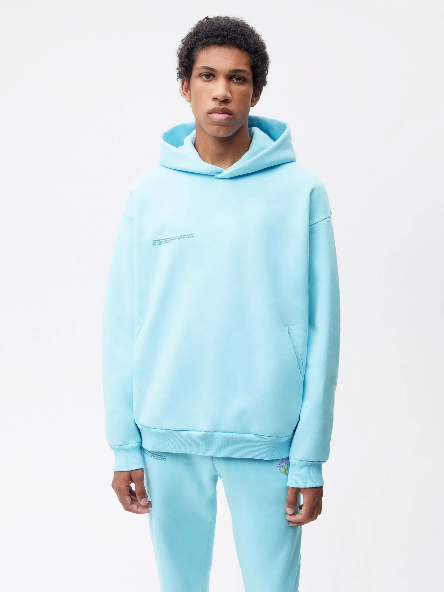 PANGAIA x Kenny Scharf Signature Hoodie—celestial blue