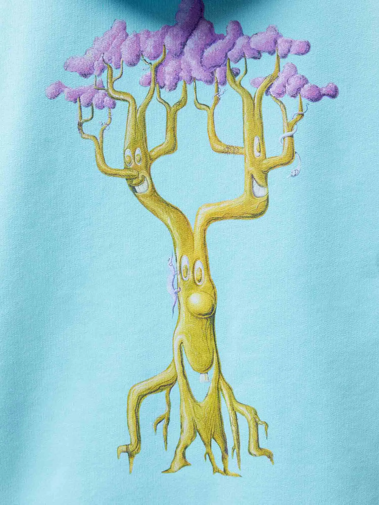 PANGAIA x Kenny Scharf Signature Hoodie—celestial blue