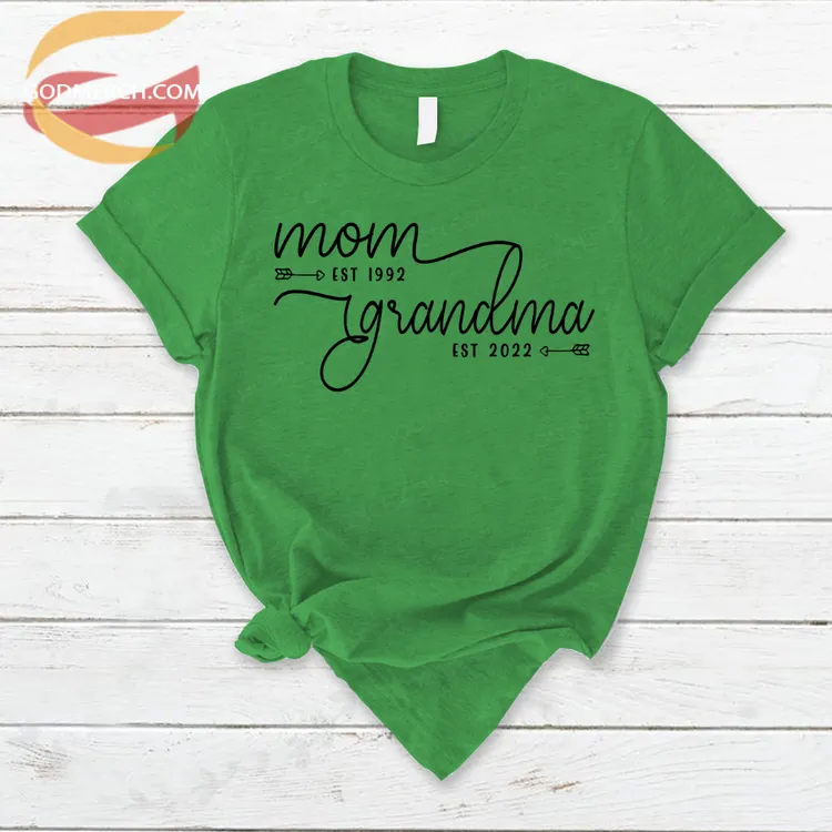 Personalized Mom Grandma Est Shirt, Idea Gift for Mother's Day, Birthday Gift T-Shirt