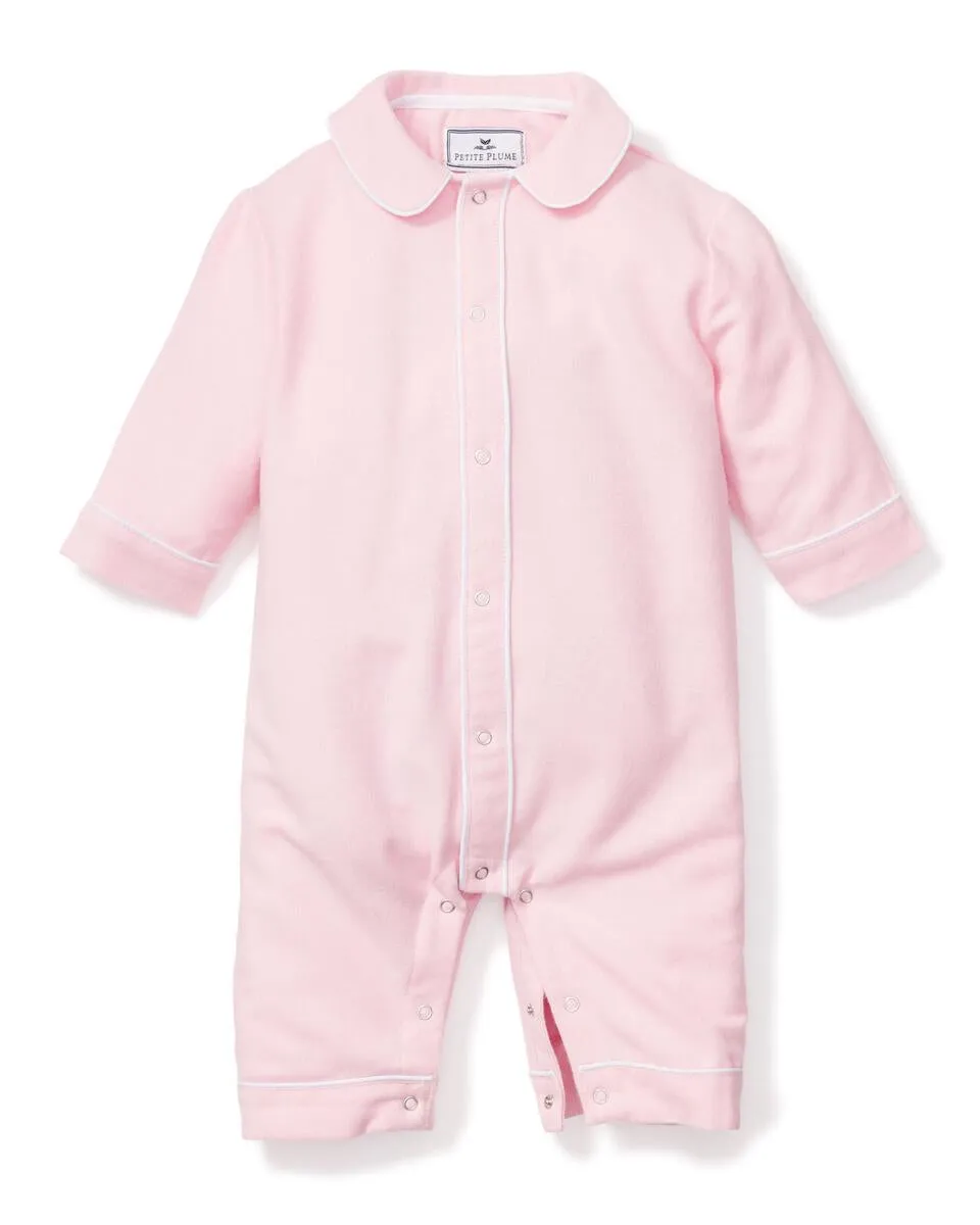 Pink Flannel Cambridge Romper