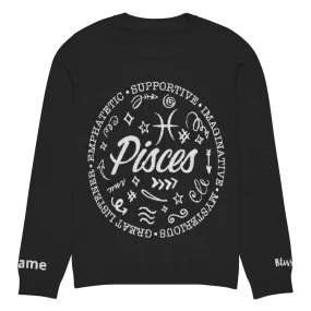 Pisces Zodiac Personalized Knit Sweater