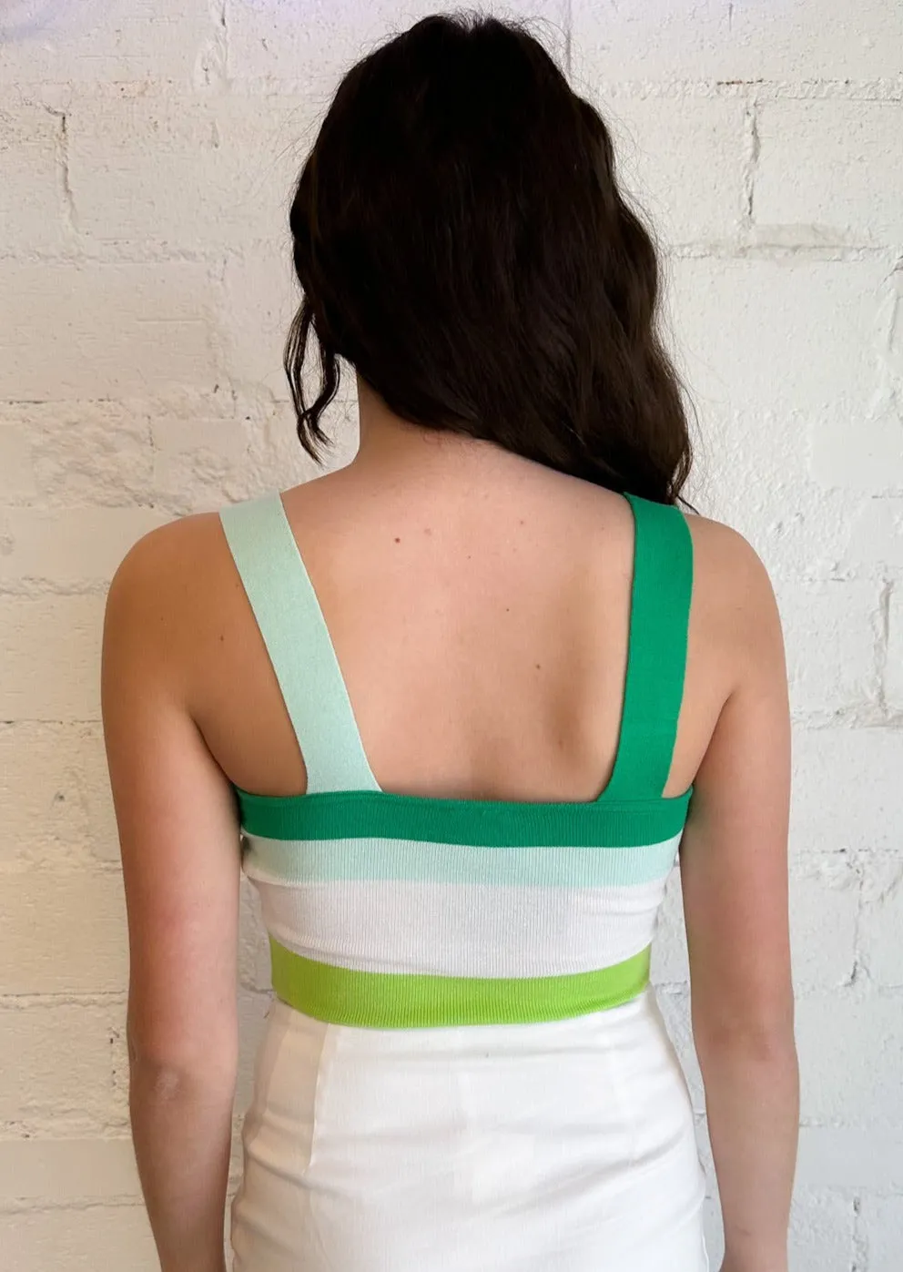 Pistachio Stripe Knit Tank