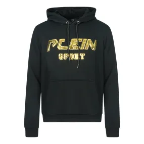 Plein Sport Gold Logo Black Hoodie