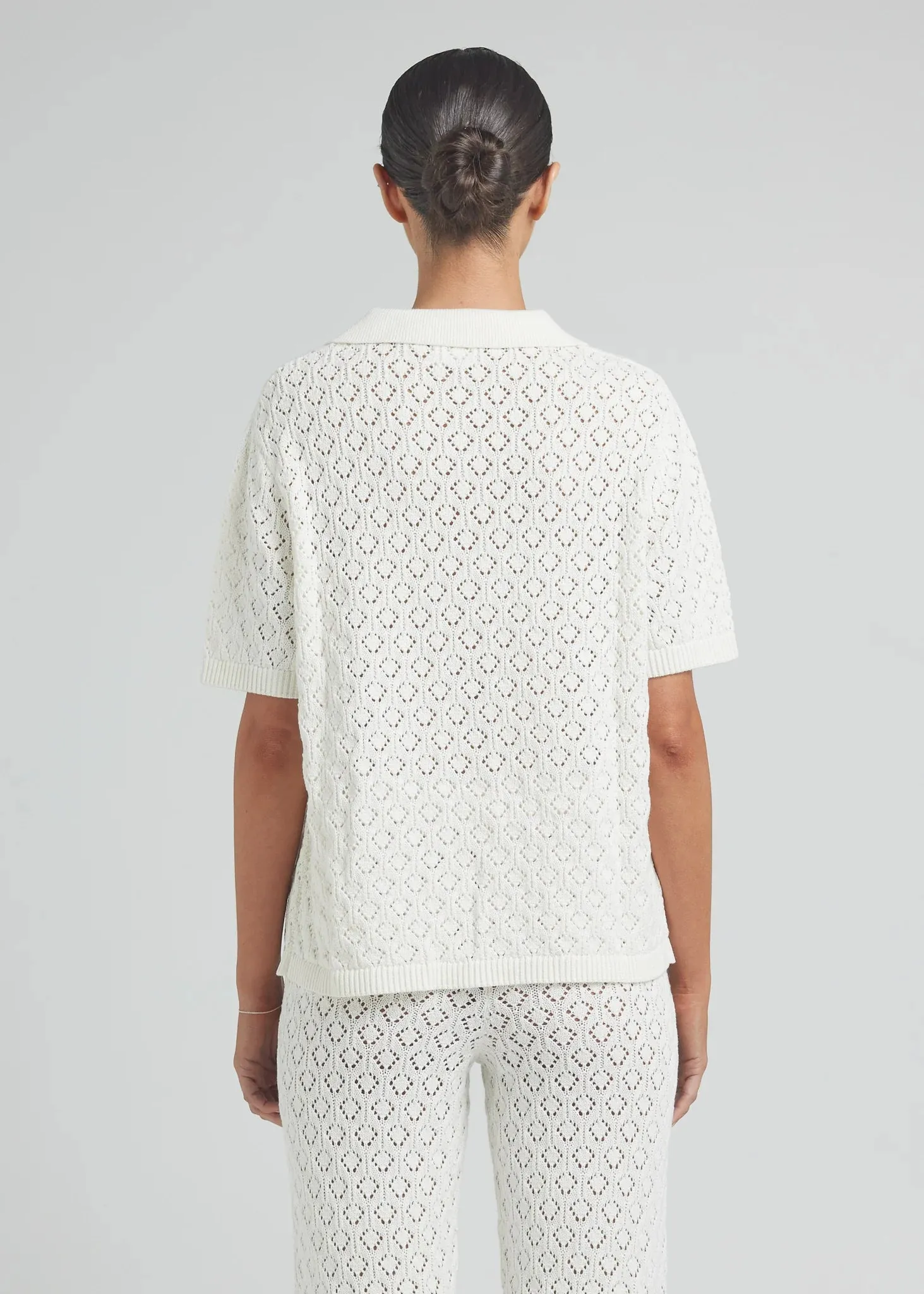 POOLSIDE PARADISIO Mimosa knit shirt-Gardenia