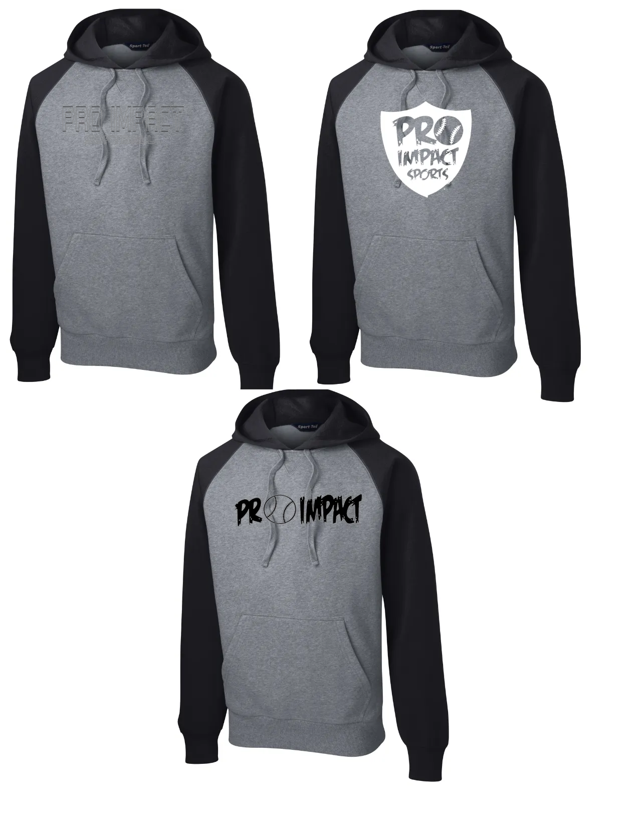 PRO IMPACT RAGLAN HOODIE BLACK/GREY