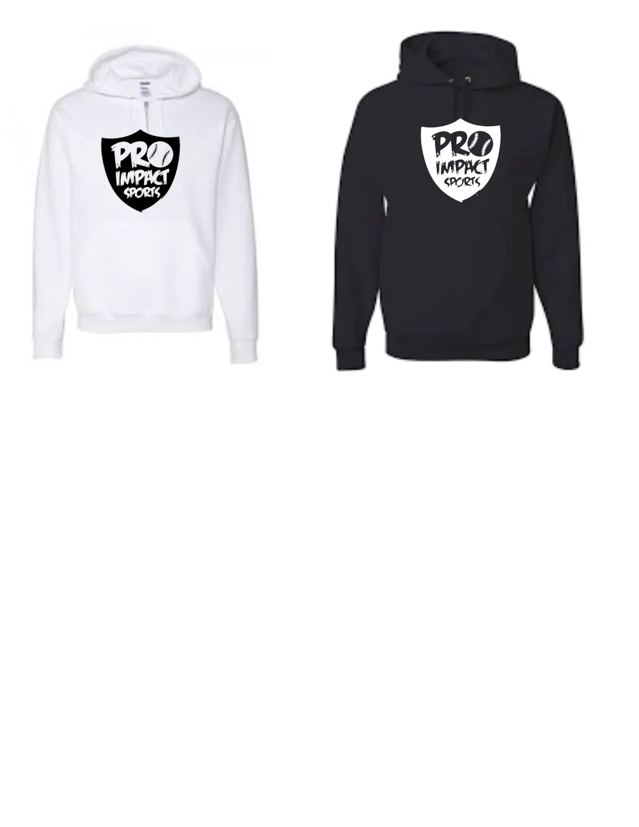 PRO IMPACT SOLID HOODIE SHIELD LOGO LS