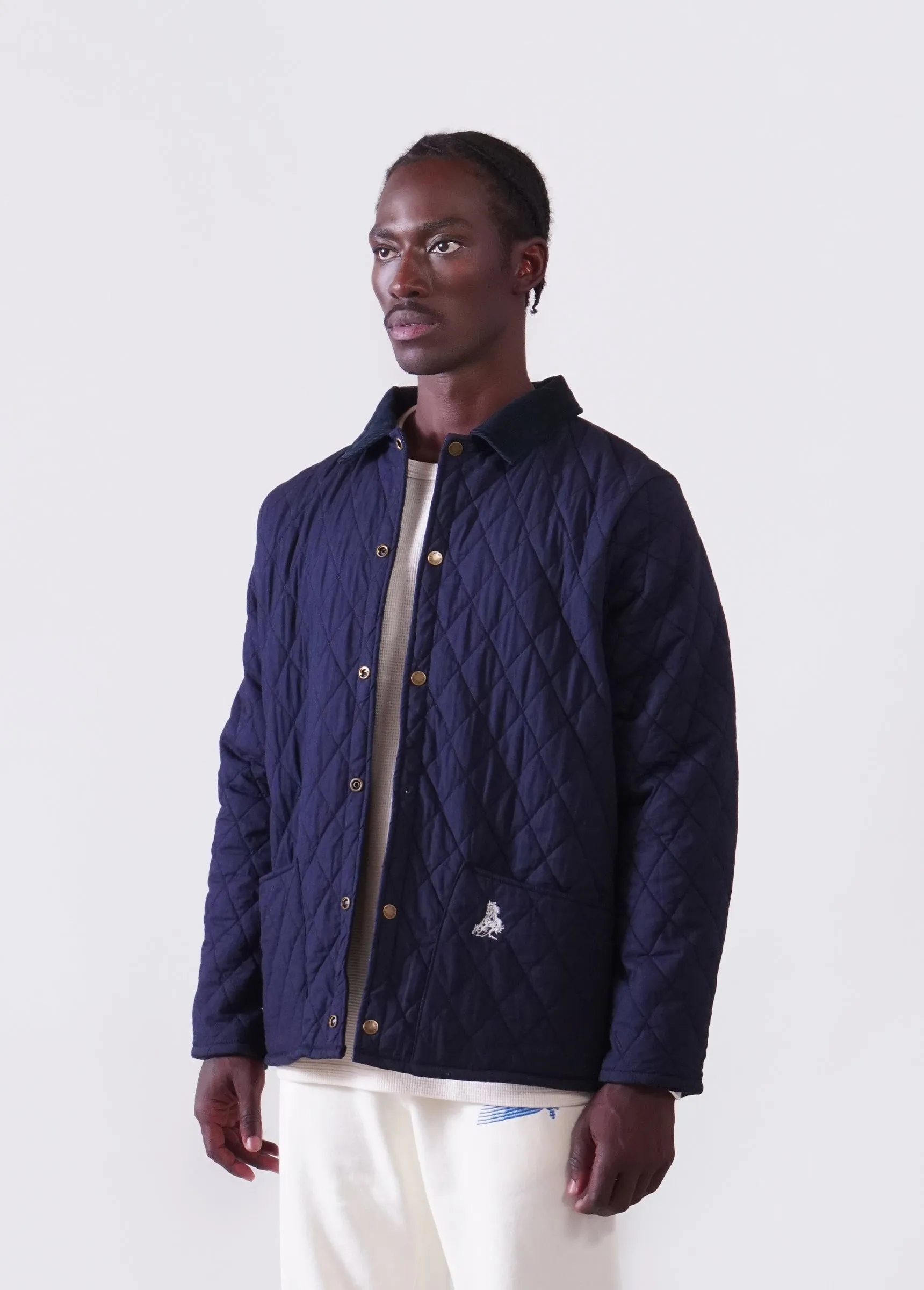 Quilted Jacket | Navy