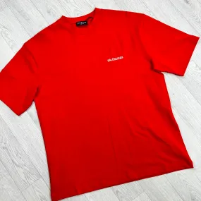 Red Embroidered  T-Shirt.