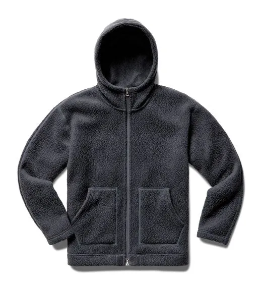 Reigning Champ Polartec Shearling Full Zip Hoody Midnight