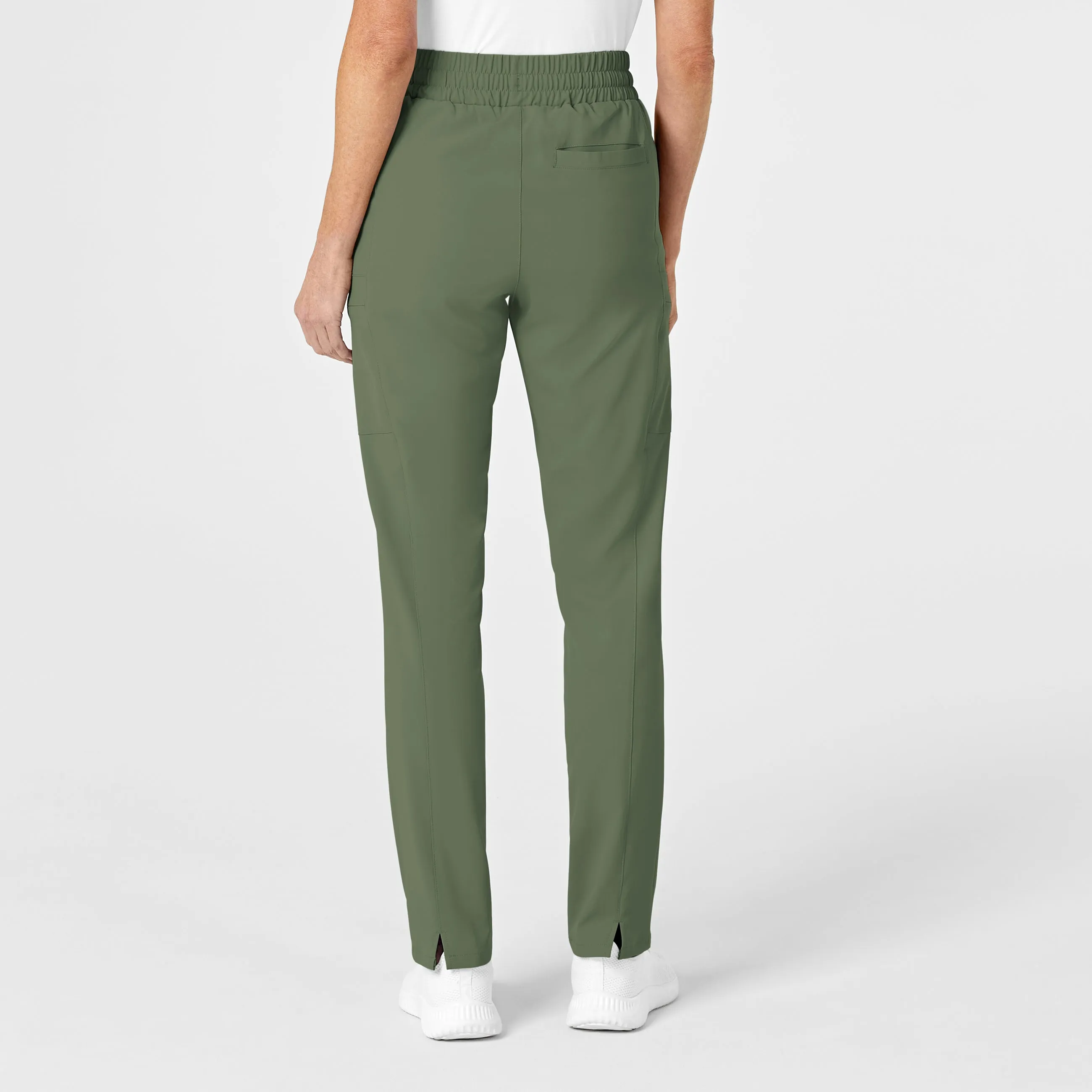 RENEW Women's High Waist Slim Leg Scrub Pant - Olive