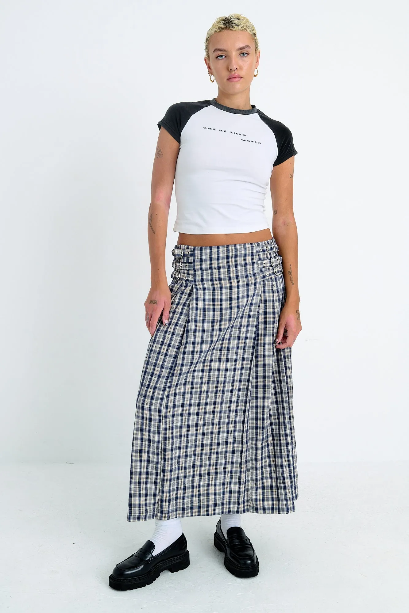 Roary Check Maxi Skirt