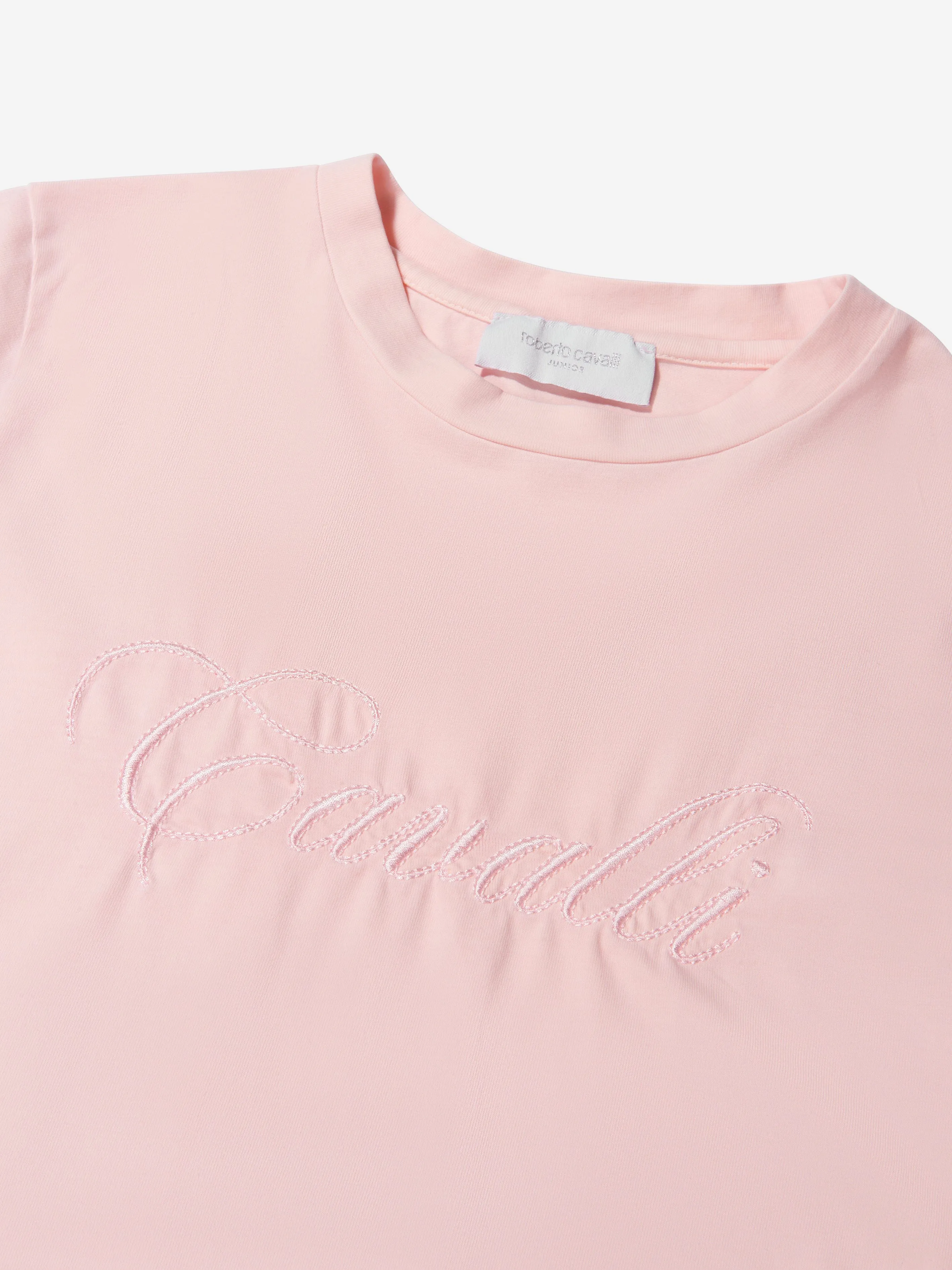 Roberto Cavalli Girls Cotton Logo T-Shirt