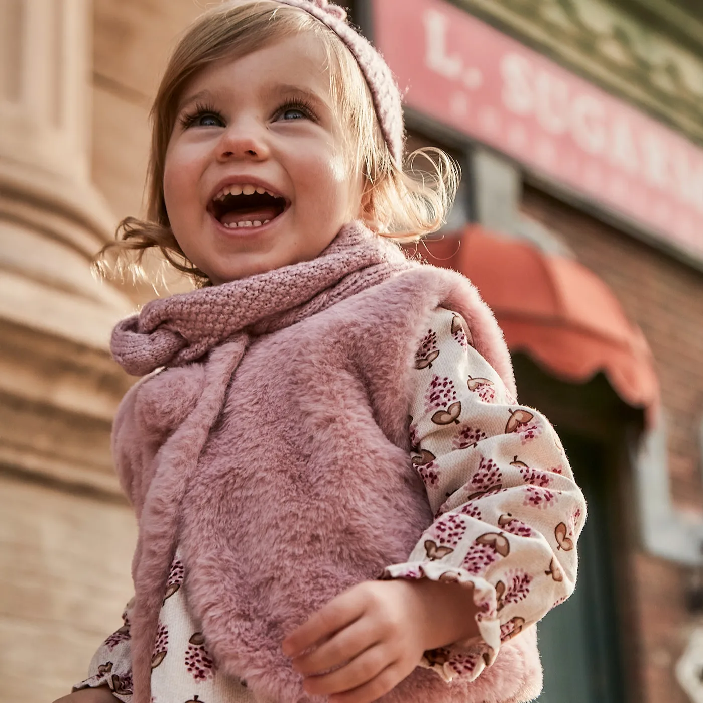 Rose Toddler Fur Vest